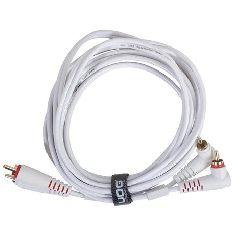 UDG Ultimate Audio-kaapeli Set RCA suora-RCA kulmikas valkoinen 3 m