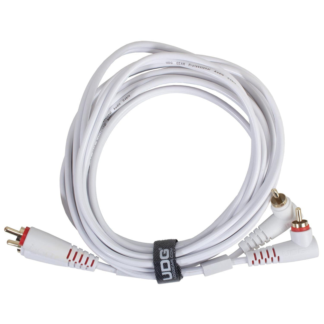 UDG Ultimate Audio-kaapeli Set RCA suora-RCA kulmikas valkoinen 3 m