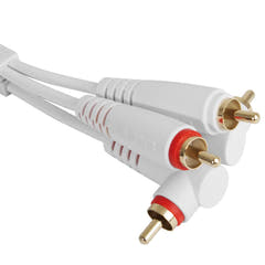 UDG Ultimate Audio-kaapeli Set RCA suora-RCA kulmikas valkoinen 3 m