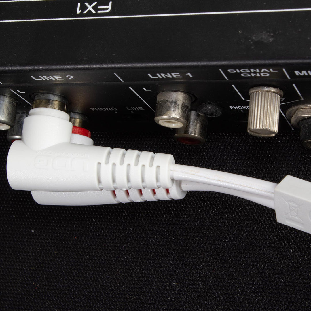 UDG Ultimate Audio-kaapeli Set RCA suora-RCA kulmikas valkoinen 3 m