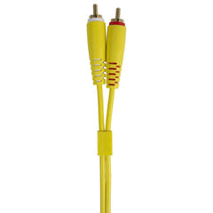 UDG Ultimate Audio-kaapeli Set RCA suora-RCA kulmikas keltainen 3 m