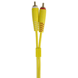 UDG Ultimate Audio-kaapeli Set RCA suora-RCA kulmikas keltainen 3 m
