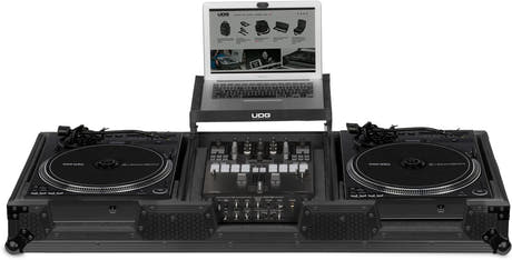 UDG Ultimate Flight Case set Pioneer PLX-CRSS12 & 10"/12" Mixer, musta Plus (L&W)