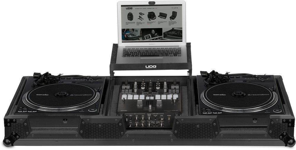UDG Ultimate Flight Case set Pioneer PLX-CRSS12 & 10"/12" Mixer, musta Plus (L&W)