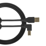 UDG Ultimate audio-kaapeli USB 2.0 A-B musta kulmikas 3m