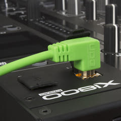 UDG Ultimate audio-kaapeli USB 2.0 A-B vihreä kulmikas 3m