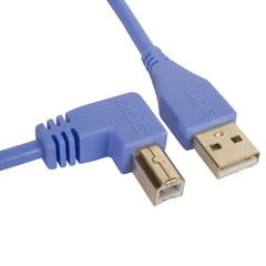 UDG Ultimate audio-kaapeli USB 2.0 A-B sininen kulmikas 3m