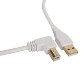 UDG Ultimate audio-kaapeli USB 2.0 A-B valkoinen kulmikas 1m