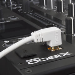 UDG Ultimate audio-kaapeli USB 2.0 A-B valkoinen kulmikas 3m