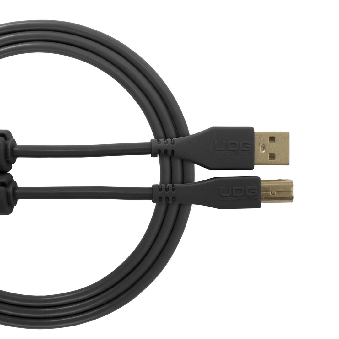 UDG Ultimate audio-kaapeli USB 2.0 A-B musta suora 3m
