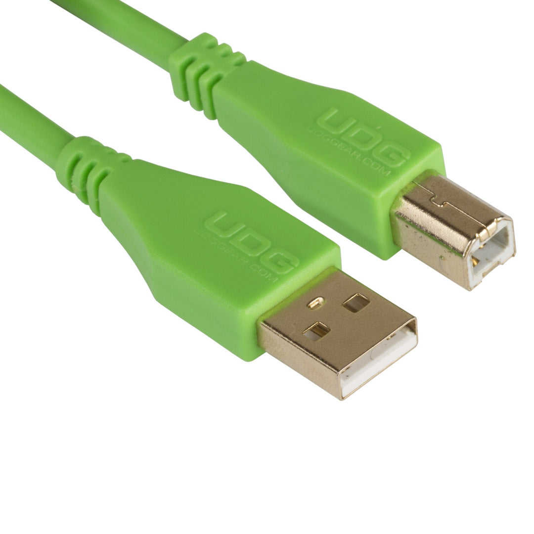 UDG Ultimate audio-kaapeli USB 2.0 A-B vihreä suora 1m
