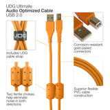 UDG Ultimate Audio-kaapeli USB 2.0 A-B oranssi suora 1 m