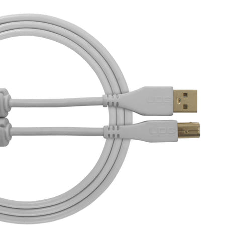 UDG Ultimate Audio-kaapeli USB 2.0 A-B valkoinen suora 3 m