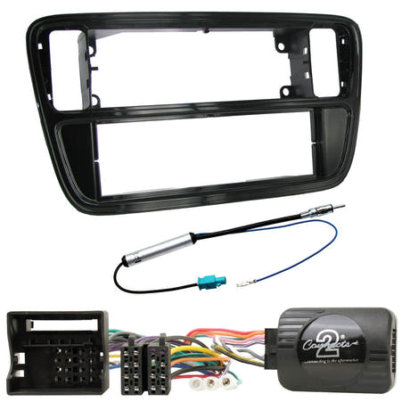 1-DIN KIT Mii, Citigo ja Up (Kiiltävä Musta)