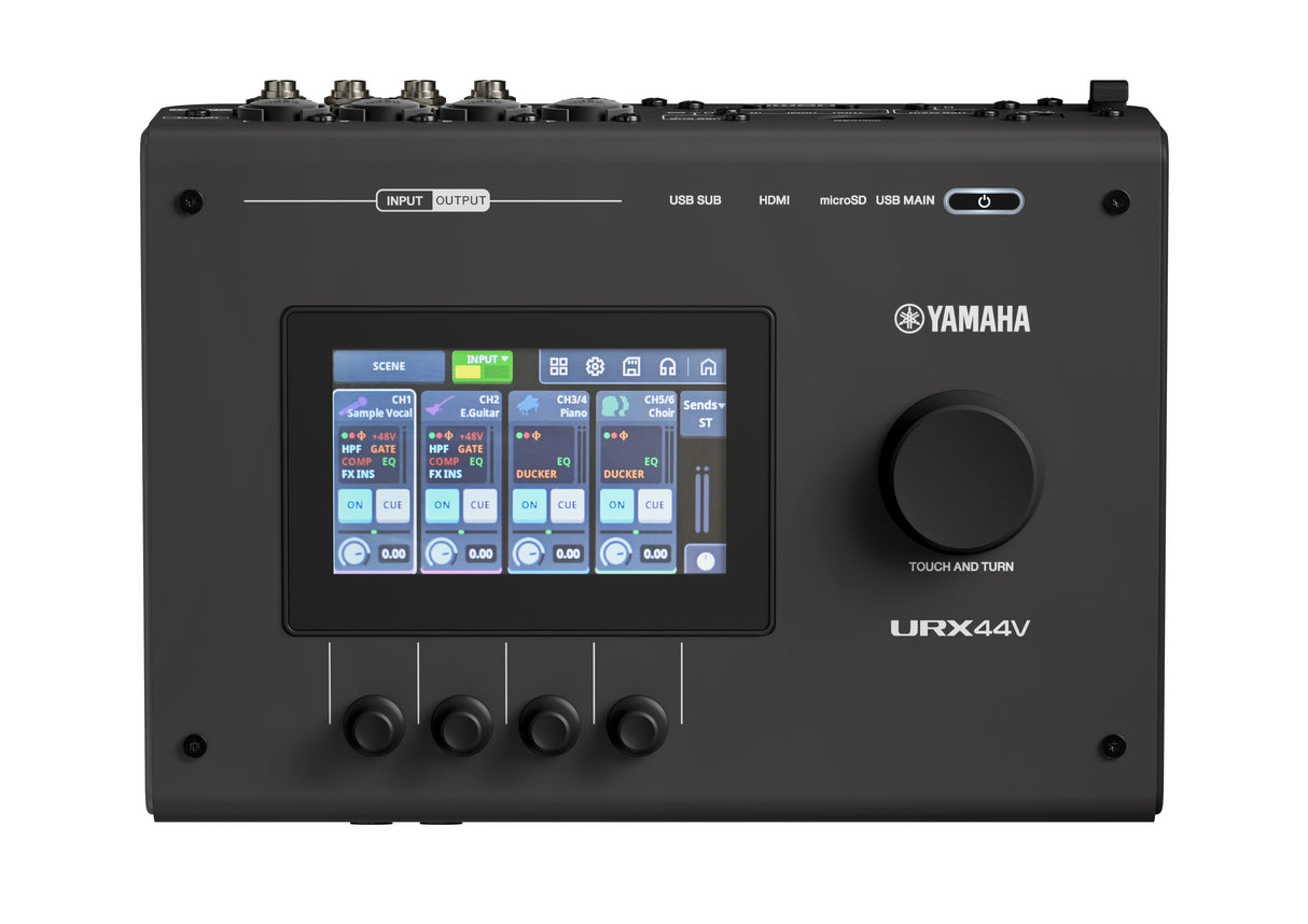 Yamaha URX44V USB-C Audio/Video Interface (Sort) - Video Version