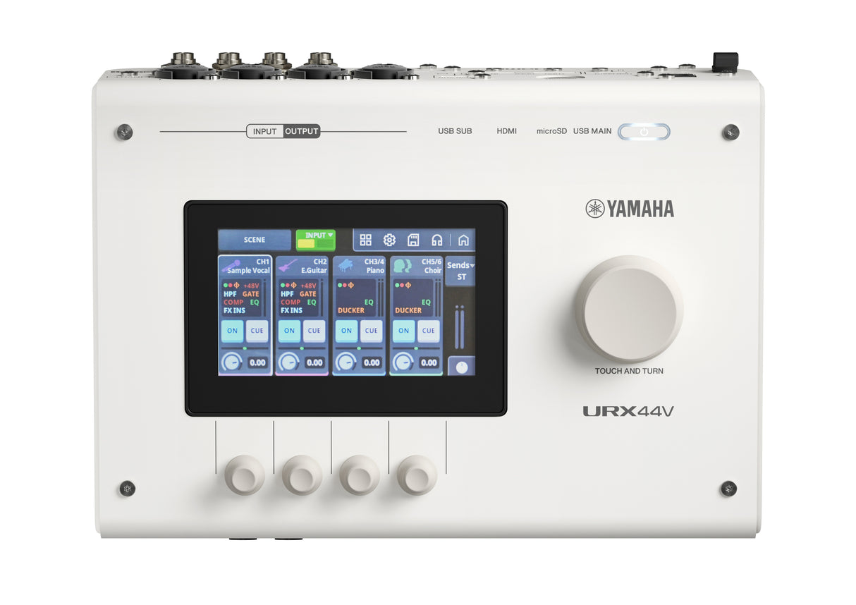 Yamaha URX44V USB-C Audio/Video Interface (Hvid) - Video Version