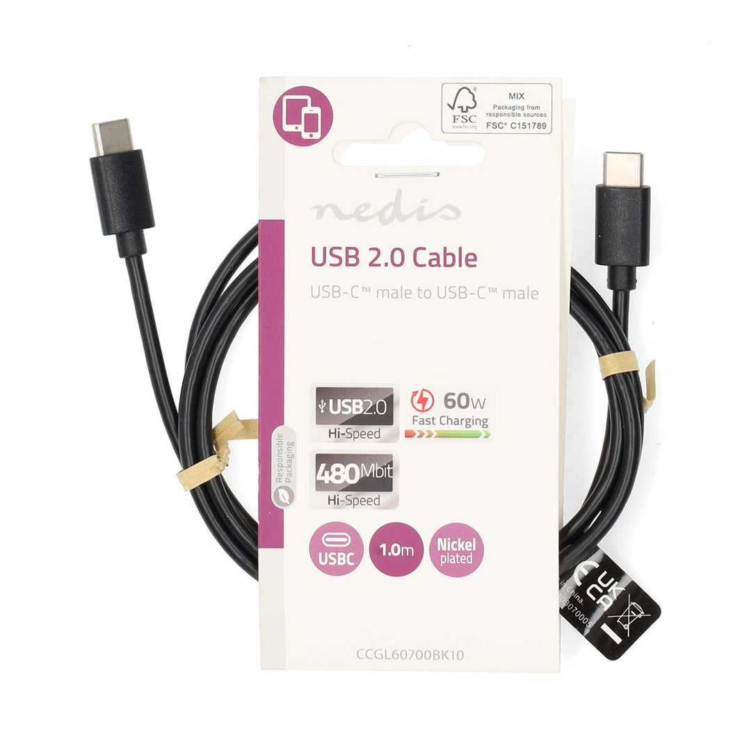 USB-C til USB-C Kaapeli (2 metriä)