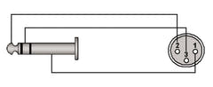 Adapter XLR naar > Jack stereo naar