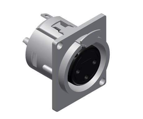 XLR runko 3-napainen naaras D-series