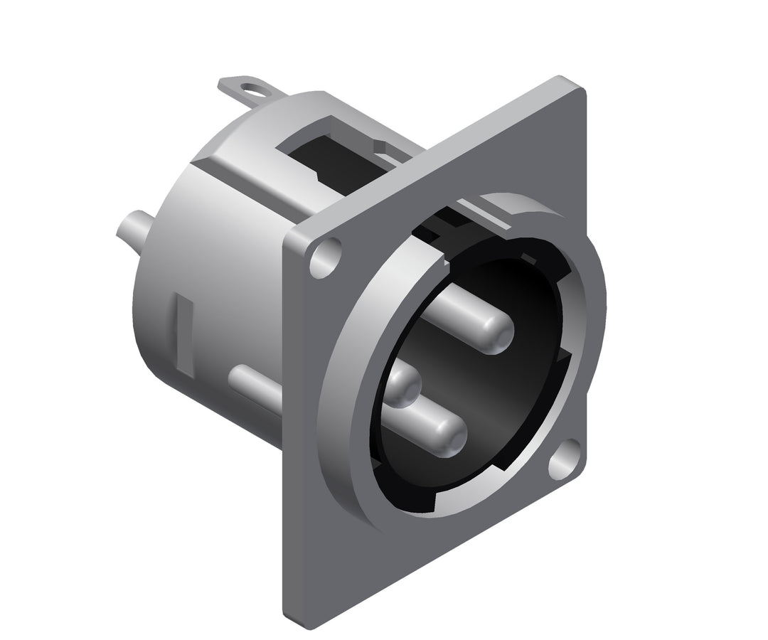 XLR chassis 3-polet han D-series