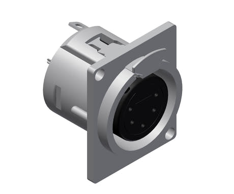 XLR runko 5-napainen naaras D-series