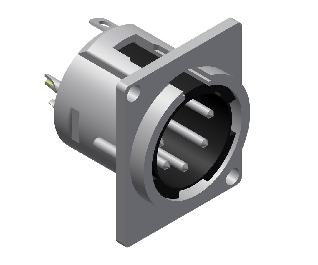 XLR-rasia 5-napainen han D-series