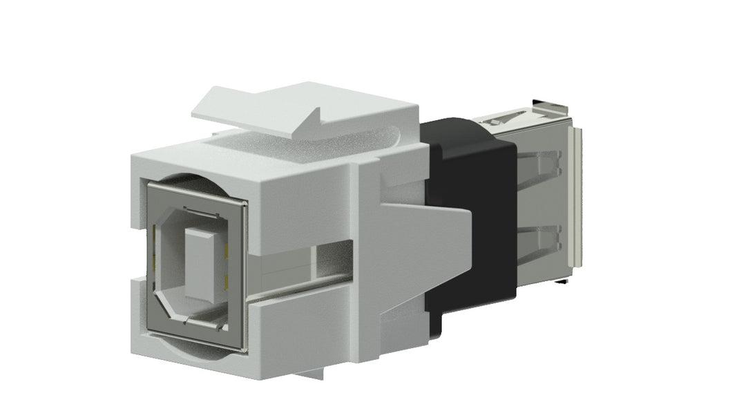 Keystone-sovitin USB 2.0a–USB 2.0b, White
