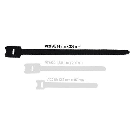 Kabelstrop Velcro Hook & Loop 10 kpl (300mm)