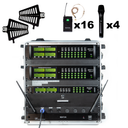 Renton Rack Langaton Yhdistelmäjärjestelmä (4 Käsimikrofoni + 16 Headset)