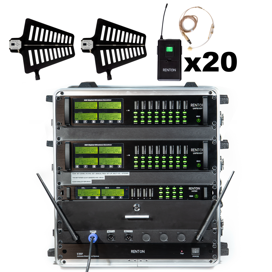 Renton Rack Langaton Järjestelmä (20 Headset)