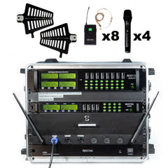 Renton Rack Langaton Yhdistelmäjärjestelmä (4 Käsimikrofoni + 8 Headset)