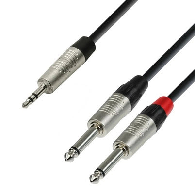 Y-splitkaapeli Minijack 6,3mm Jack (6m)
