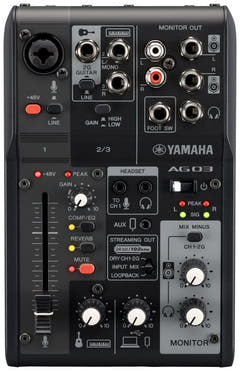Yamaha AG03 MkII - Live Streaming Mixer (Musta)