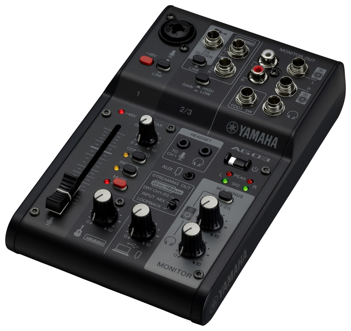 Yamaha AG03 MkII Live Streaming Mixer (musta)