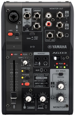 Yamaha AG03 MkII - Live Streaming -paketti (Musta)