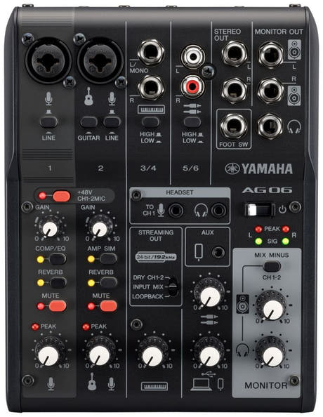 Yamaha AG06 MkII - Live Streaming -mikseri (Musta)