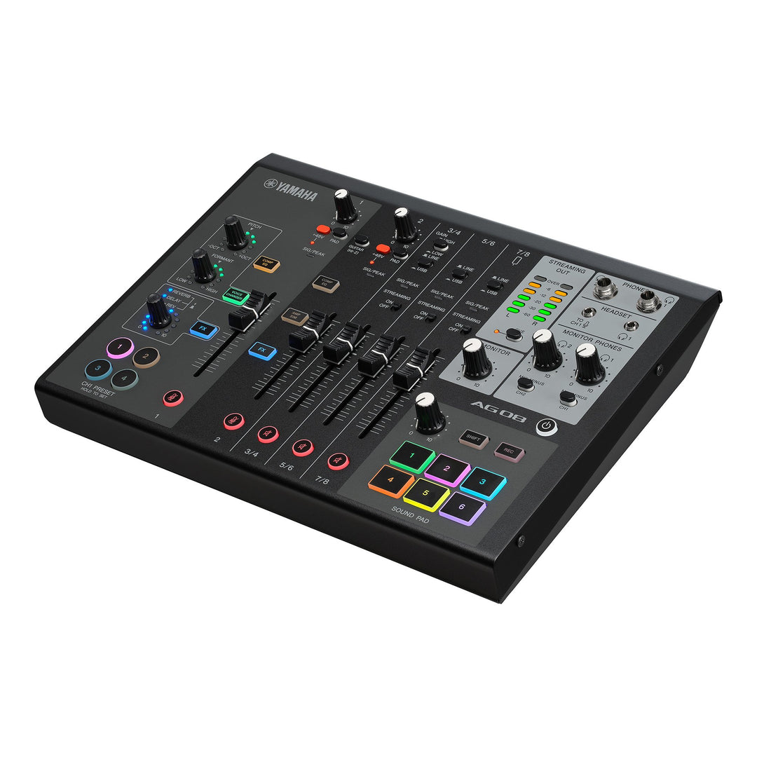Yamaha AG08 - Live Streaming Mikseri (Musta)