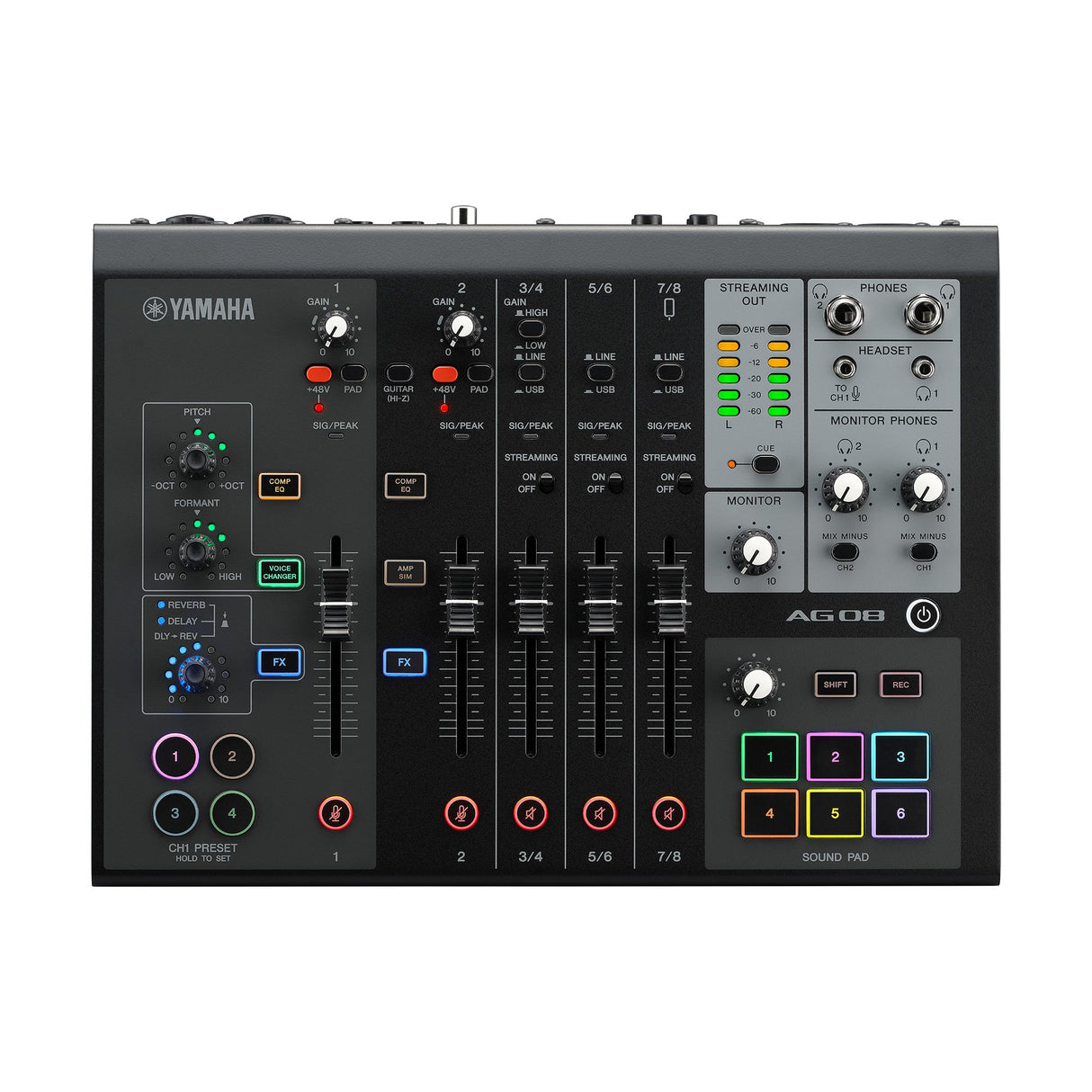Yamaha AG08 Live Streaming Mixer (musta)