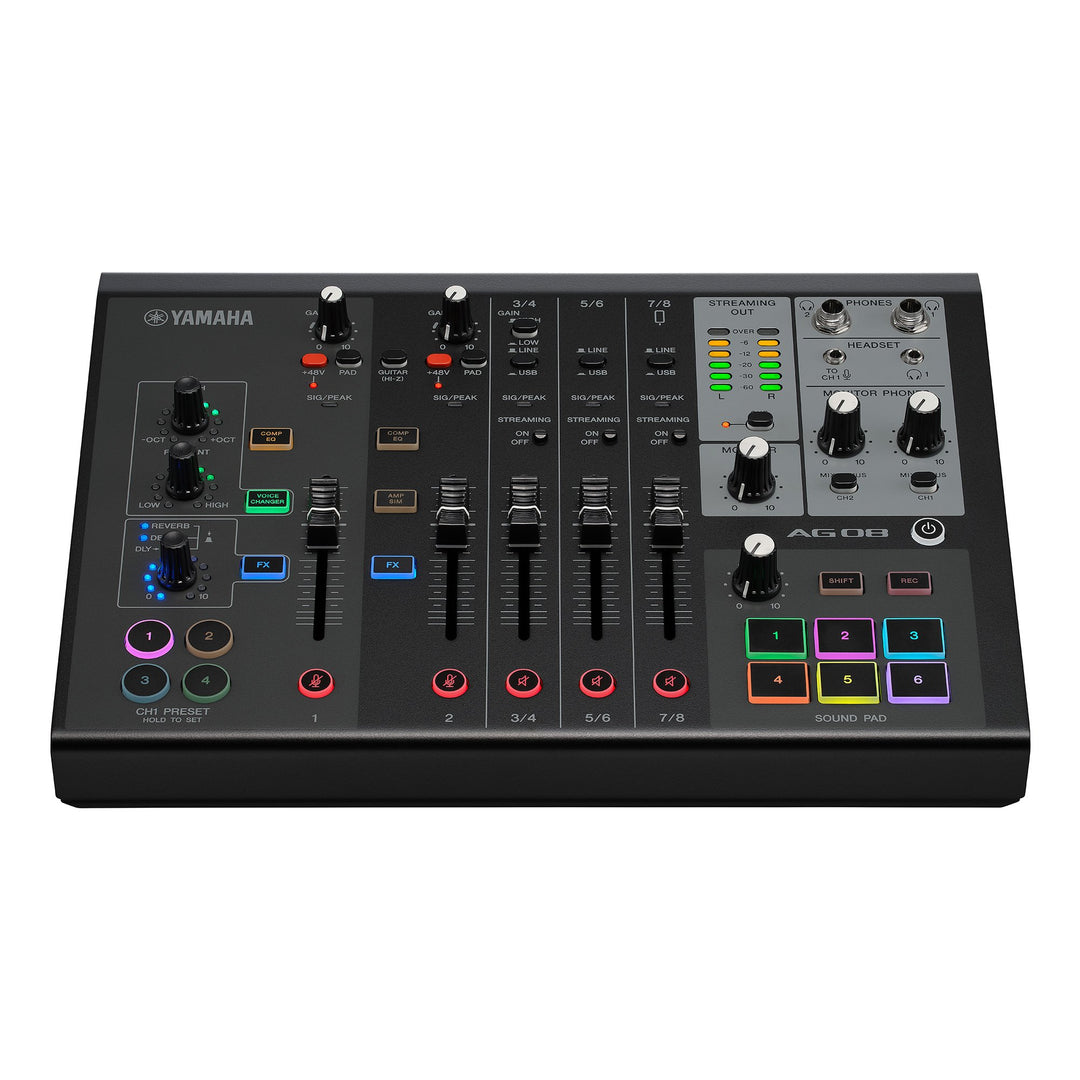 Yamaha AG08 - Live Streaming Mikseri (Musta)