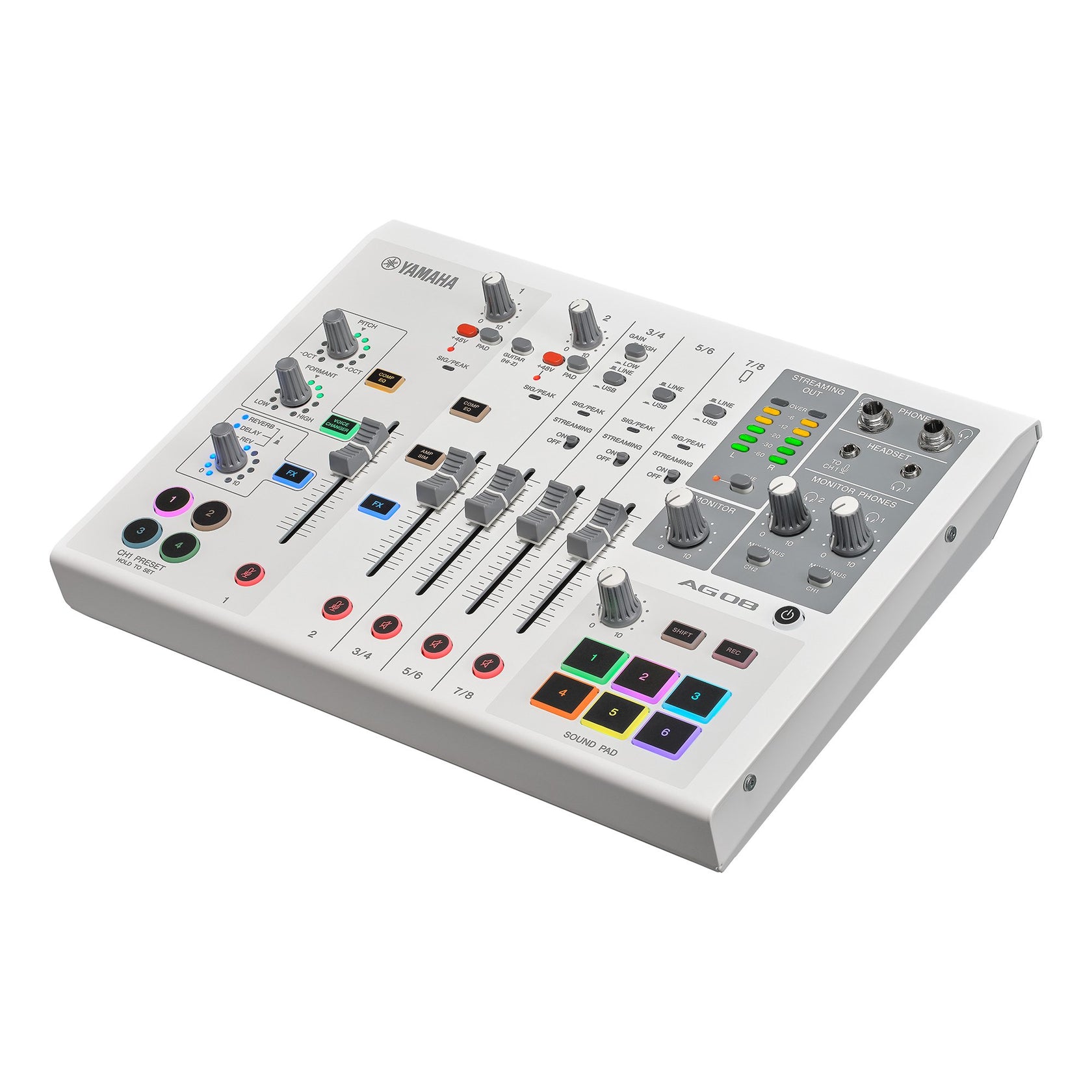 Yamaha AG08 Live Streaming Mixer (valkoinen)