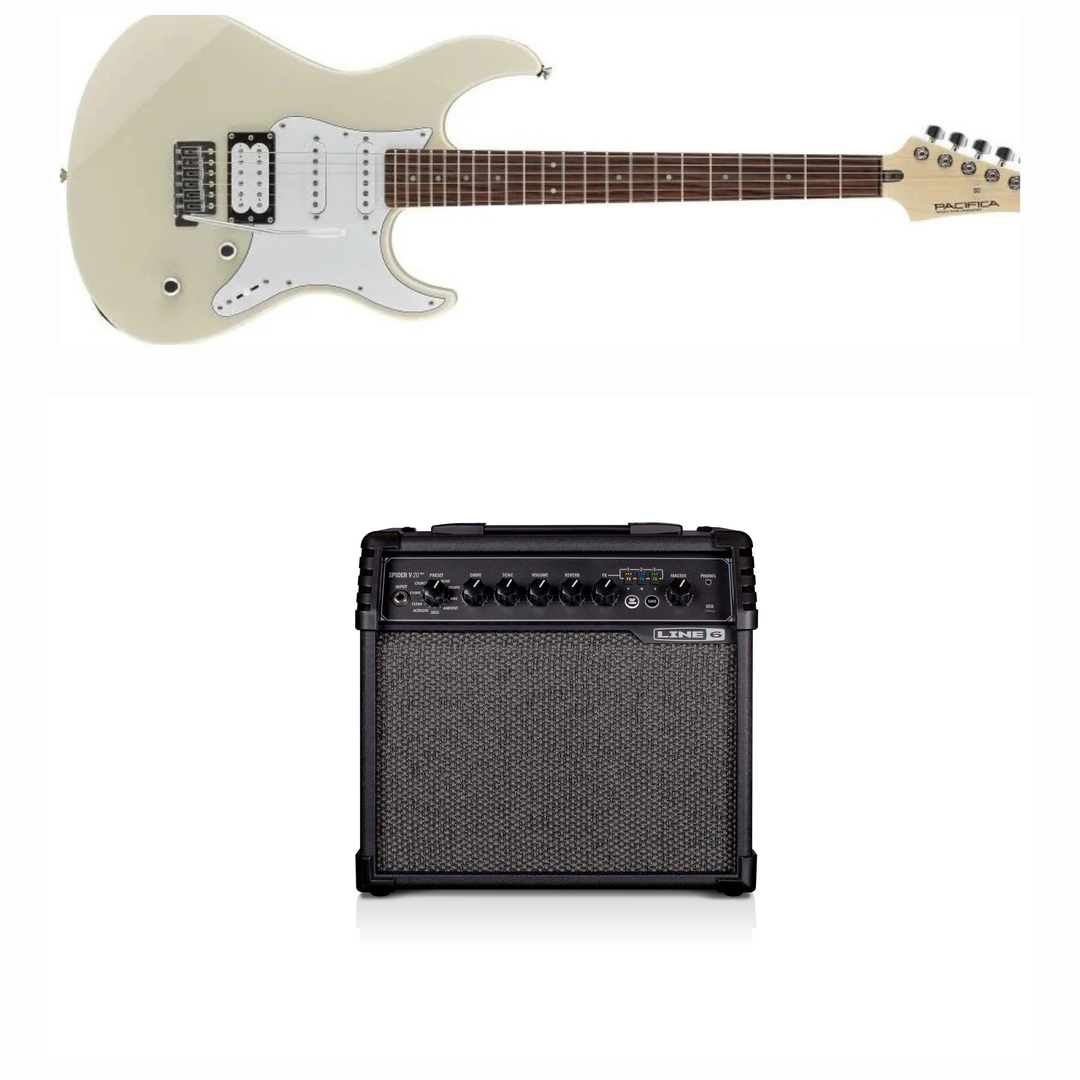 Yamaha Pacifica Sähkökitara GPA112V (Vintage White) Bundle