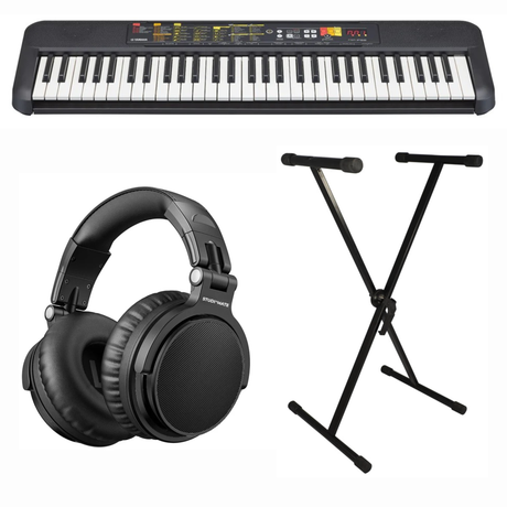 Yamaha PSR-F52 Kosketinsoittimet (Sort) Bundle