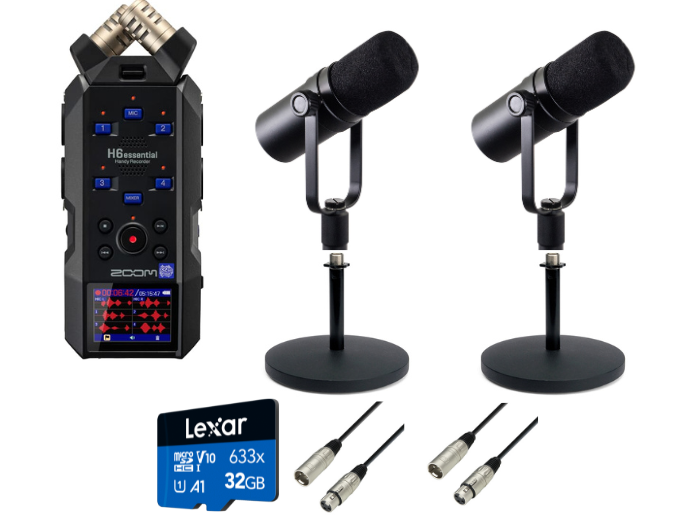 Zoom H6e Essential Podcast Paketti (2 Henkilöä)