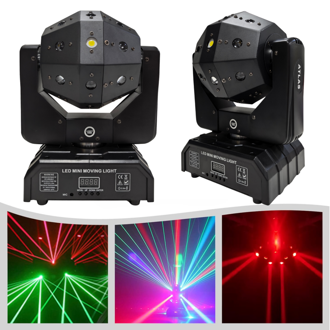 LIGHT4ME ATLAS liikkuva 4-in-1 LED-multiefektilamppu