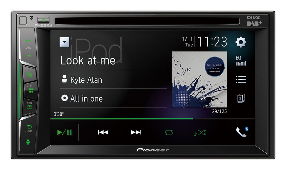 Pioneer AVH-Z3200DAB Apple Carplay, Bluetooth ja DAB Radio