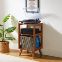 Crosley Asheville Small Pladespillerbord med Vinylopbevaring – Walnut
