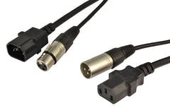 IEC & XLR yhdistelmäkaapeli (ÄÄNI, 3m)