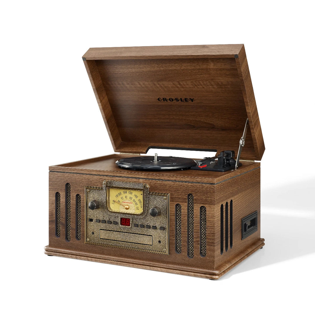 Crosley Musician 8-in-1 musiikkijärjestelmä, pähkinä