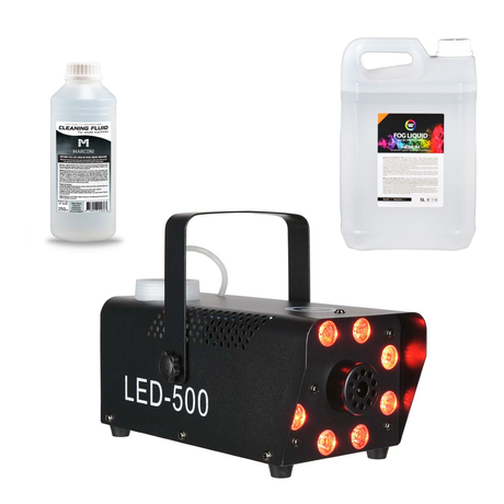 Light4Me Fog 500 LED Fog Machine 500W LED Bundle