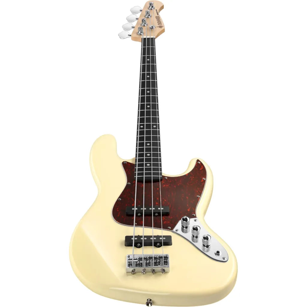Donner DJB-510B sähköbasso paketti olympic white